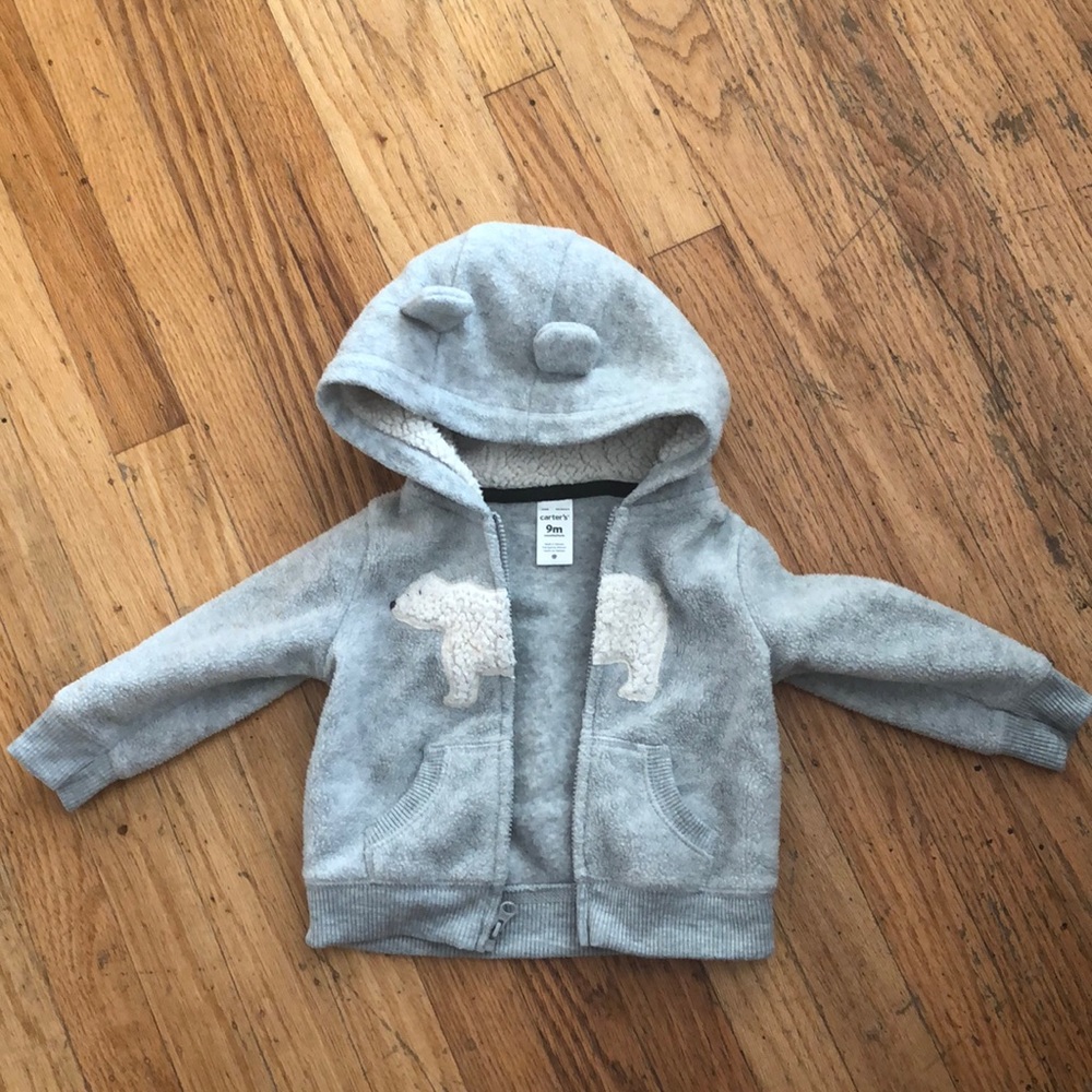 Carter’s boy 9 month sweater zip fleece
